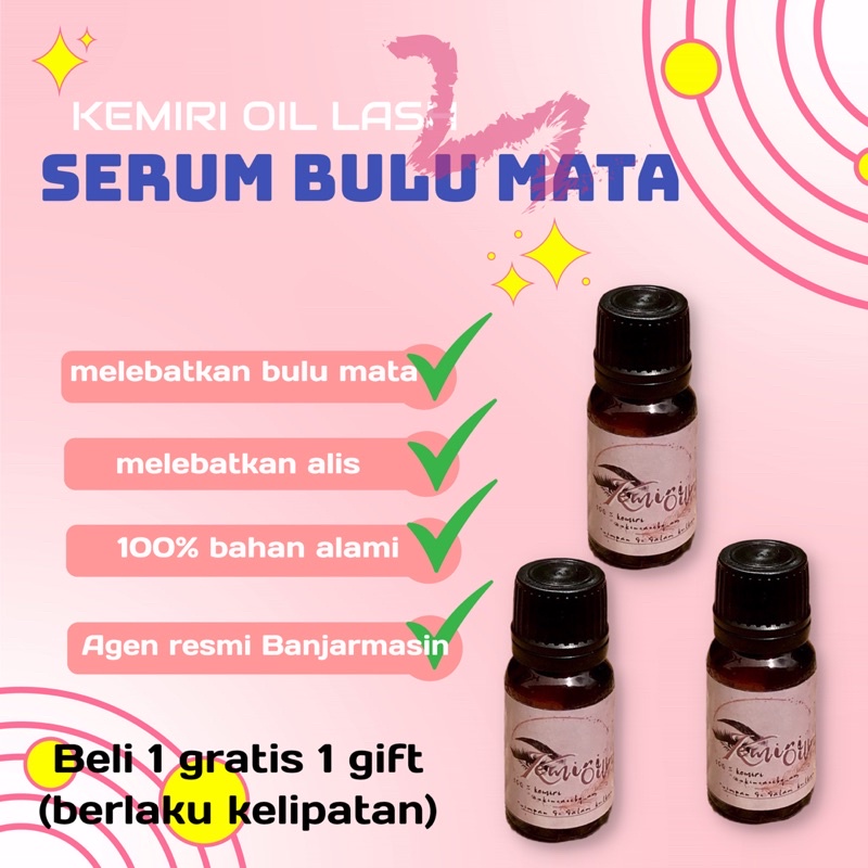 ‼️READY ‼️( TERSEDIA GROSIR MURAH ) KEMIRI OIL LASH SERUM BULU MATA ALIS PELEBAT BULU MATA BANJARMAS