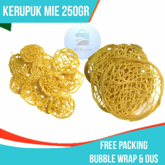 

TERBARU Kerupuk mie besar 250gram & krupuk mie kecil 250gram kuning mentah - kecil