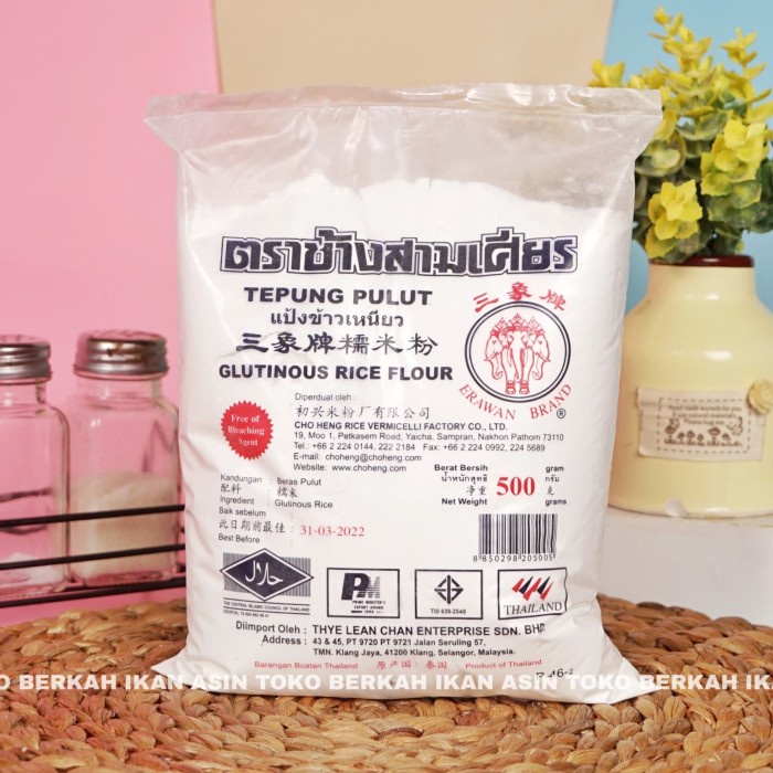 

PROMO [COD] Tepung Ketan Thailand 500gr / Tepung Pulut Thailand Erawan