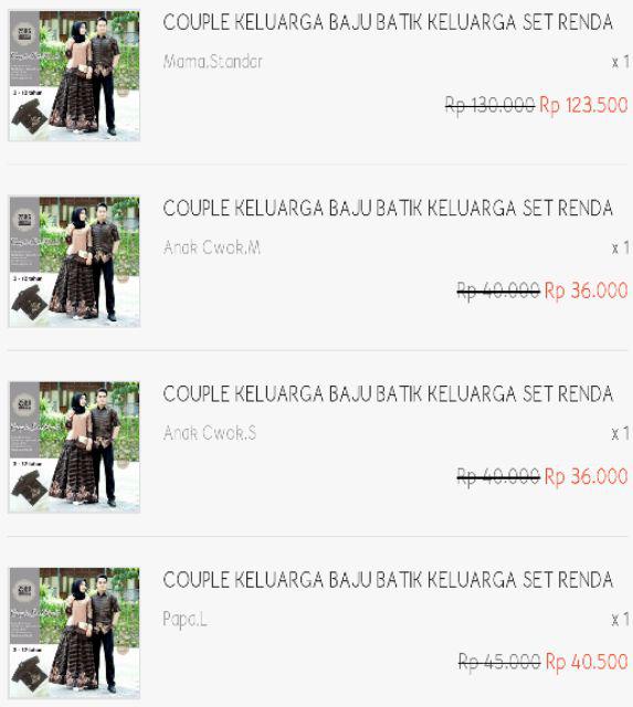 Couple Keluarga Baju Batik Keluarga Set Renda