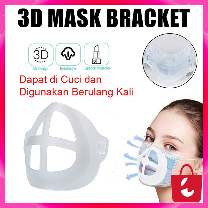 [Ready Stok] Penyangga Bracket Masker Mask Silicone 3D Dewasa Hijab Masker Anti Sesak Anti Pengap