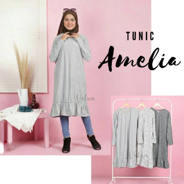 AMELIA TUNIK SALUR JUMBO BIG SIZE FIT TO XL TUNIK KAOS BIG SIZE