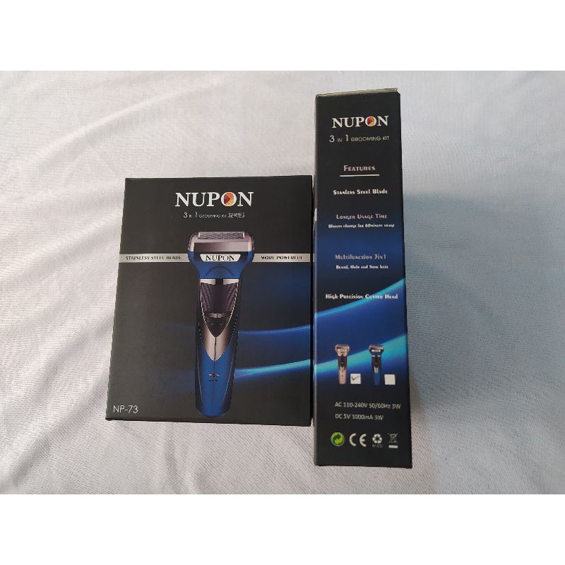 Shaver NUPON NP-73 Multifungsi 3in1 Rechargeable Cukur Rambut Portable - Midnight Blue NP-73