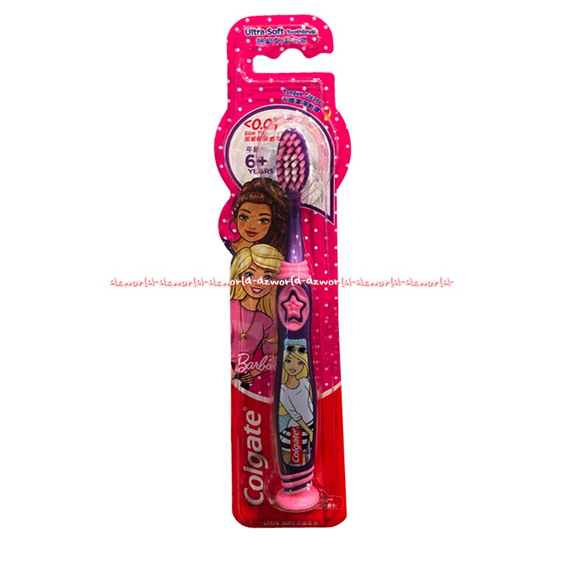 Colgate Barbie Toothbrush Sikat Gigi Usia 6+ Anak Gambar Motif Berbi Pink Tooth Brush Soft Colget Kolget Colgat