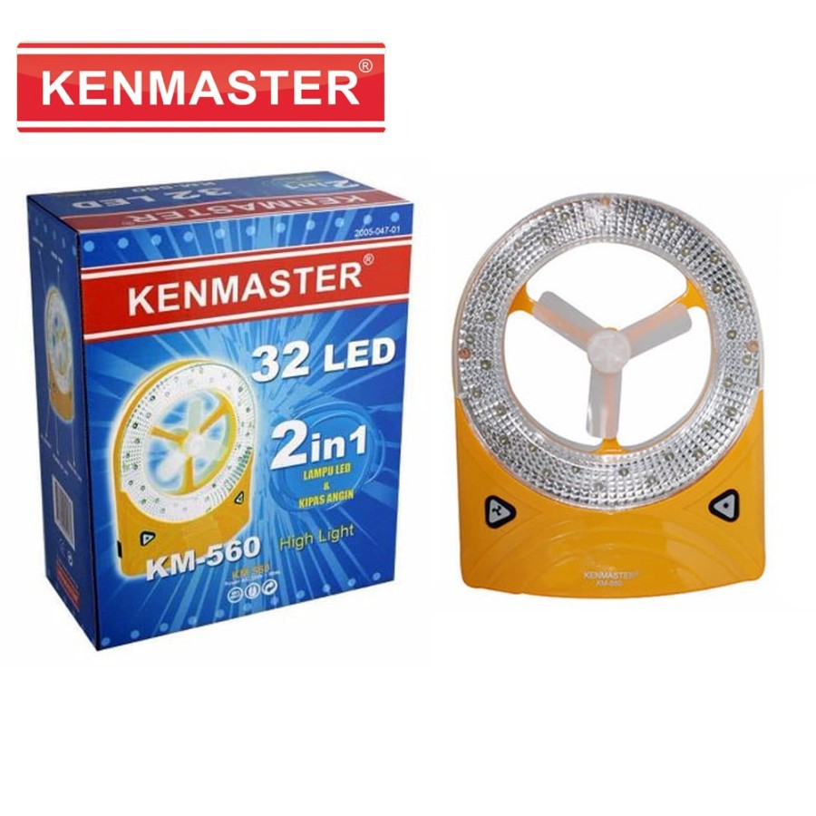 Kenmaster KM-560 Lampu Darurat Kipas Angin - Emergency Lamp 32 LED