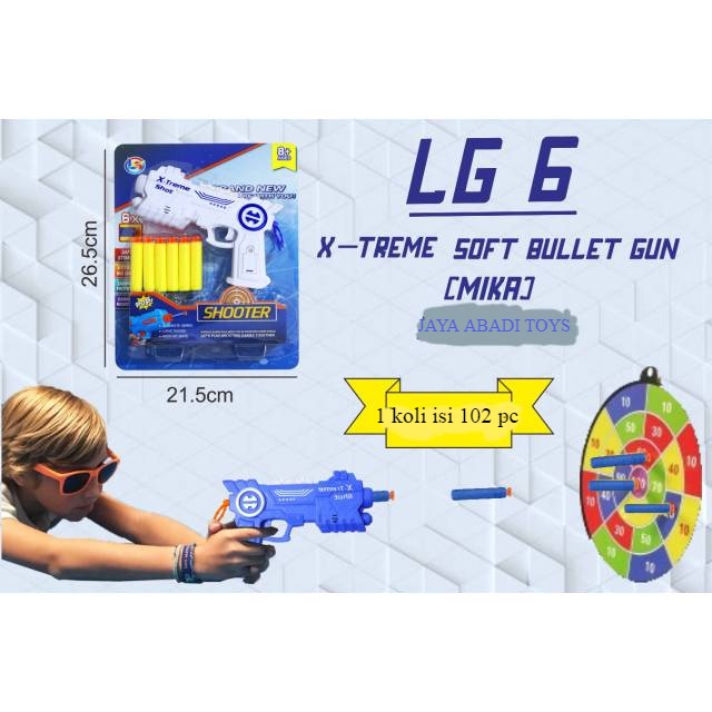 LG 6 - Mainan Pistol Busa X-treme Soft Bullet Gun LG6