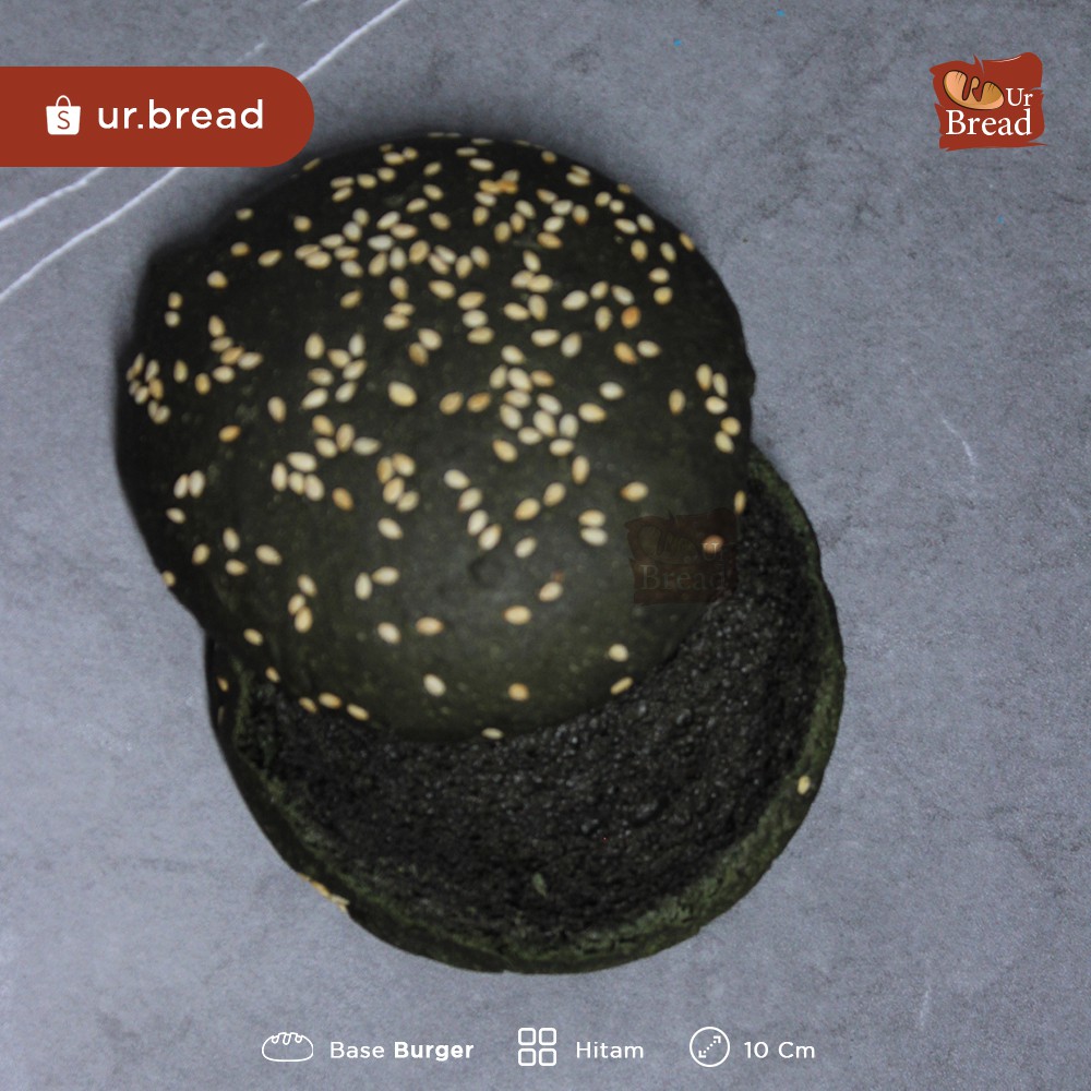 Roti Burger Hitam 10cm | Base Burger 10cm Black