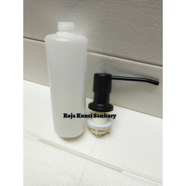 Kitchen Sink 7541 Hitam Onan Golden Hand+Kran Cuci Piring+Tempat Sabun Cair Hitam