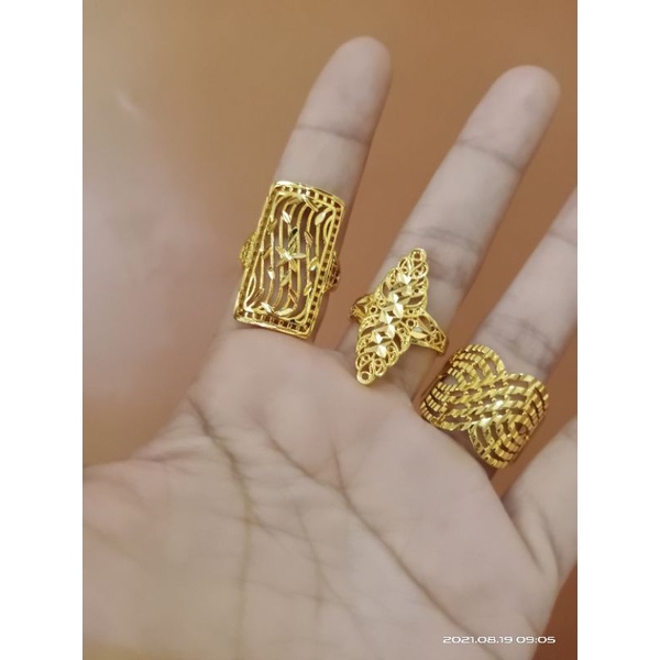 cincin dubai mas lapis warna mas 24