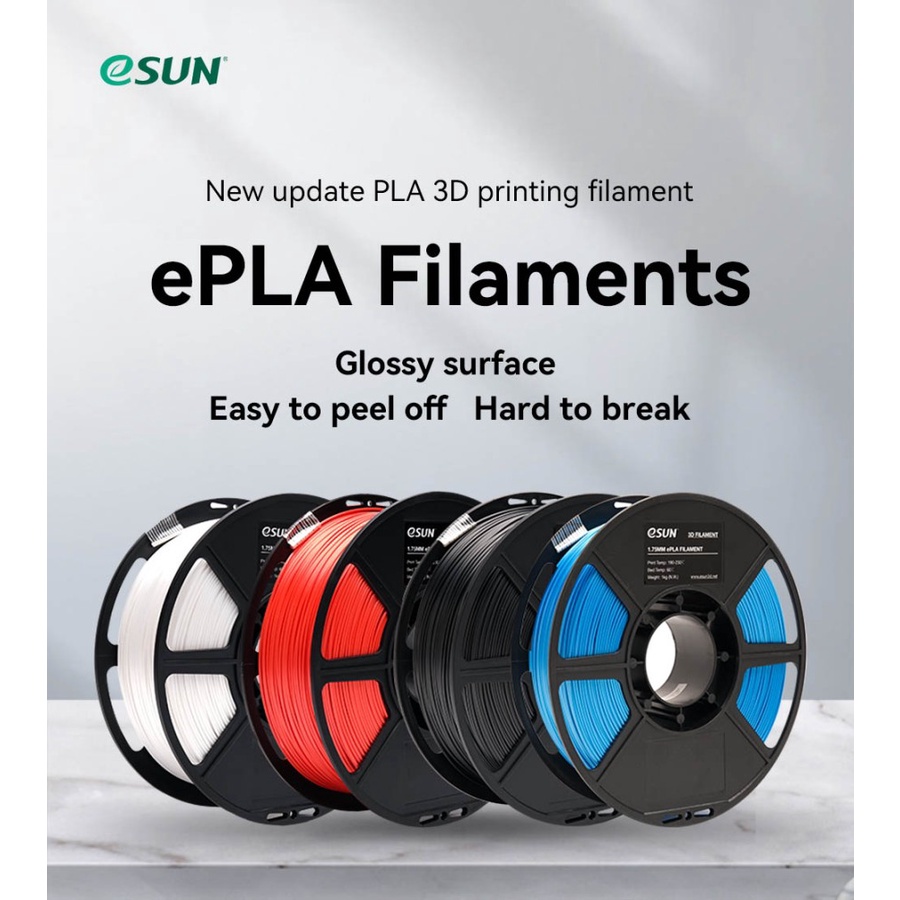 eSUN ePLA Gloss Economy 3D Filament Mengkilap dan Kuat