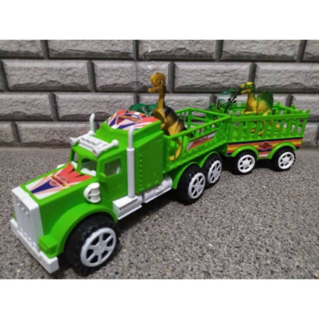 MAINAN TRUK HAULER MUATAN DINOSAURUS ANAK MURAH - MAINAN TRUCK GANDENG ANAK
