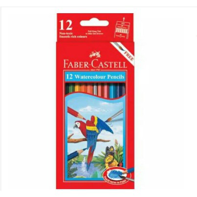

Pensil Warna Faber Castell 12 Water Colour Pancils Free Kuas