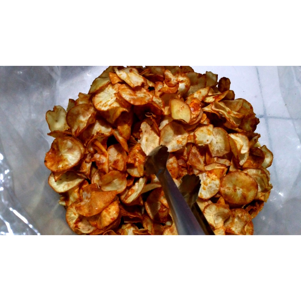 

Keripik Singkong Pedas Manis Camilan / Cemilan Gurih Homemade 150gram