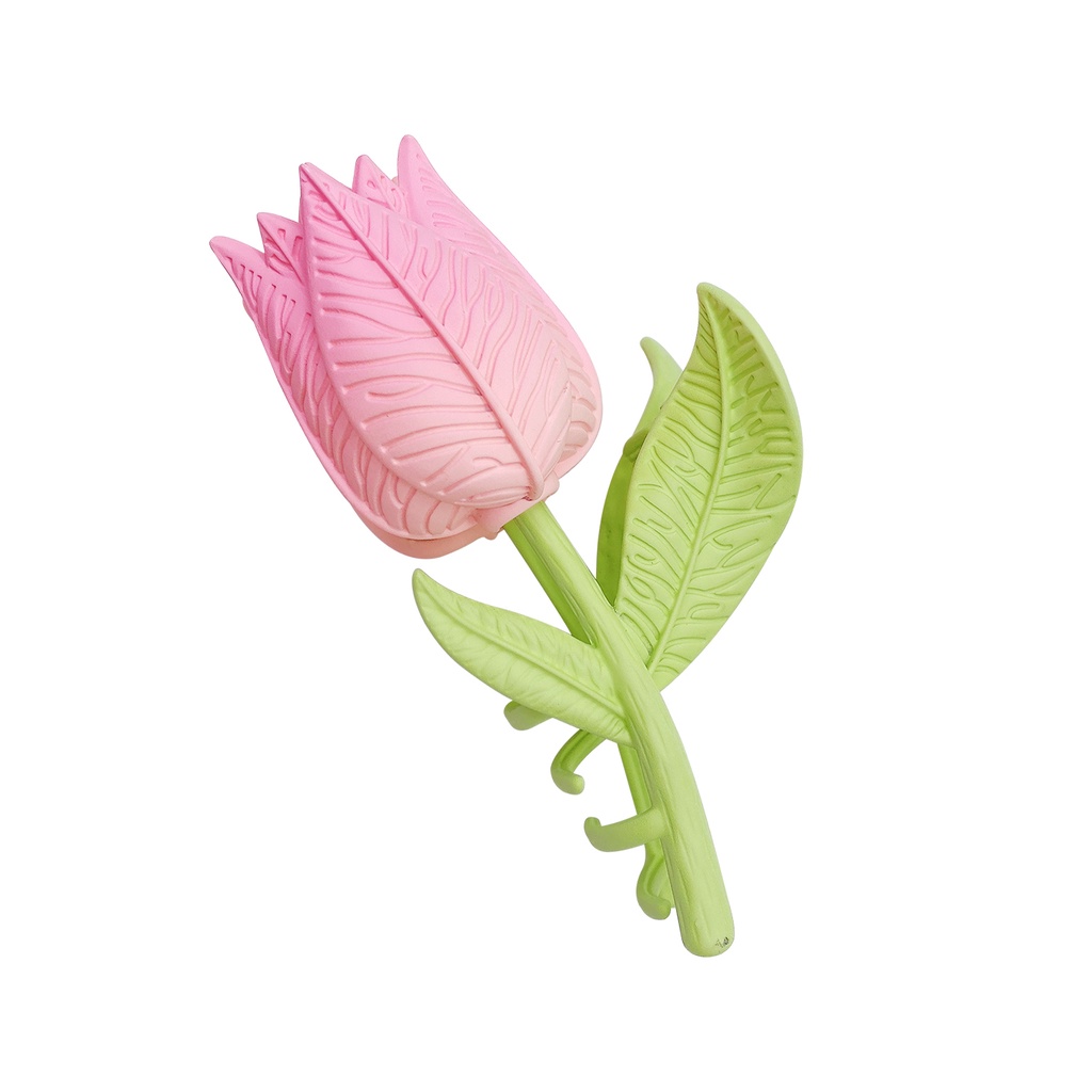 Jepit Rambut Bentuk Bunga Tulip Warna Pink Bahan Alloy Untuk Wanita