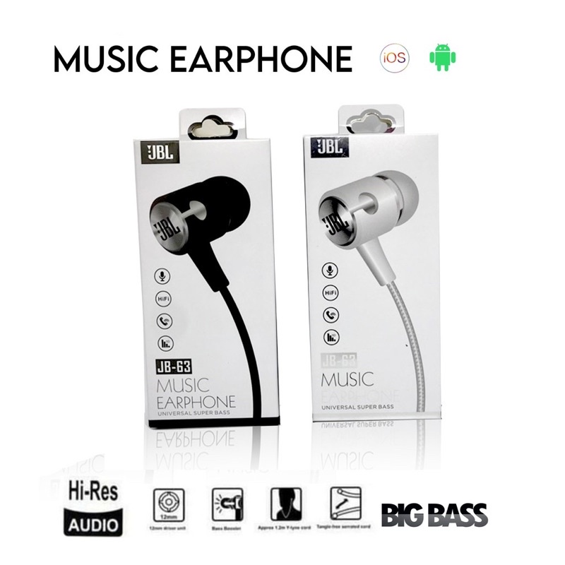 grosir sultan handsfree j jb63 super big bass music headset