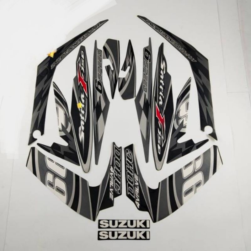 striping lis stiker standar ori satria Fu hitam 2012 stiker ori satria fu 2012 hitam