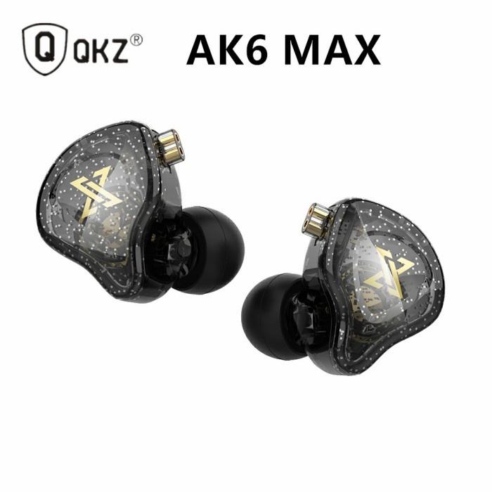 QKZ AK6 Max Dengan Mic In Ear Earphone Hifi Heavy Bass KZ EDX TRN MT1