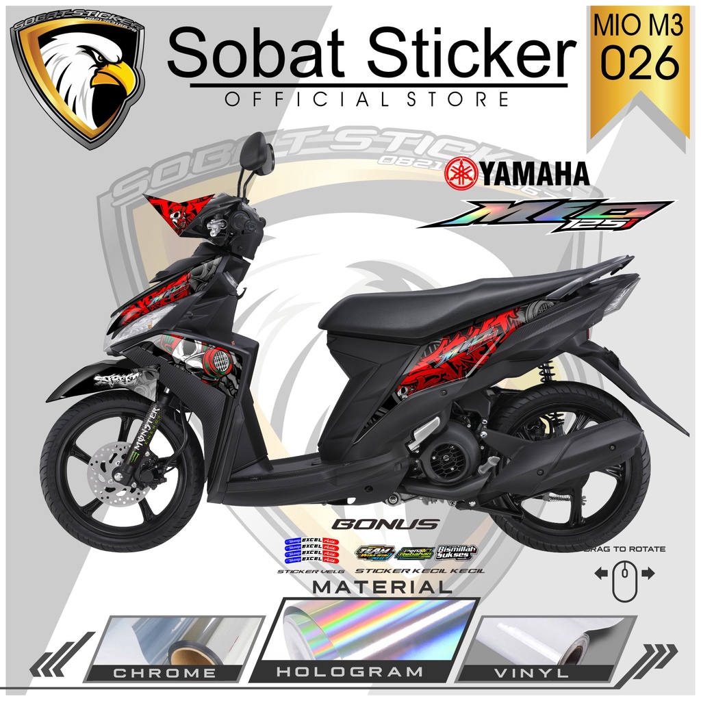 STRIPING MIO M3 - STRIPING HOLOGRAM YAMAHA MIO M3 2021 TENGKORAK