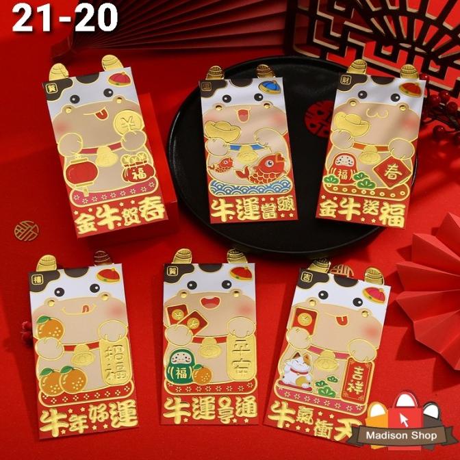 

Angpao Kuping Kerbau 3D Panjang isi 6 Ampao Kebo Panjang Ampau Imlek