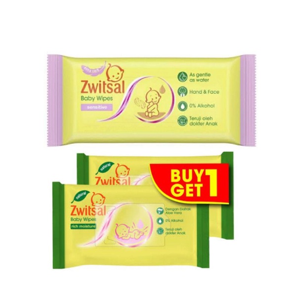 Zwitsal Baby Wipes - Zwitsal Sensitive Wipes - Tissue Basah Bayi - Tisu Basah - Tissu Basah