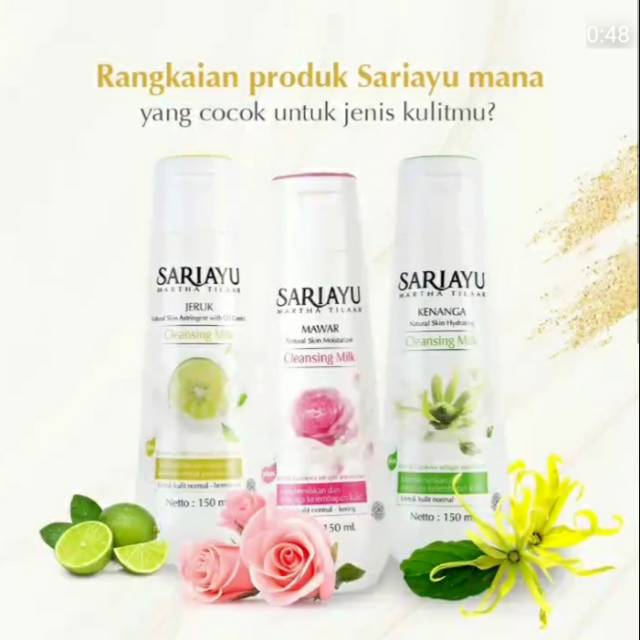 Sariayu cleansing milk mawar