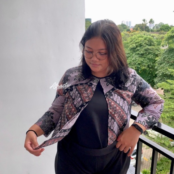 Jual ATRACTIV Blouse Batik Jumbo XXL 3XL 5XL 6XL Blouse Batik Bigsize - XXL LD120 Hitam Limited