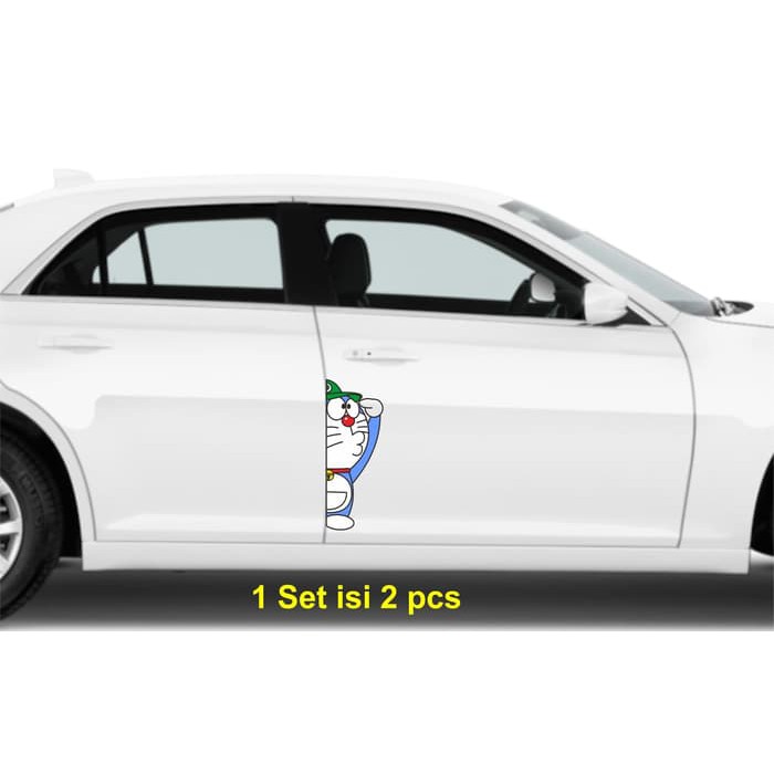 Stiker Cutting Sticker Body Pintu Mobil Dora Emon Peeking Ngintip