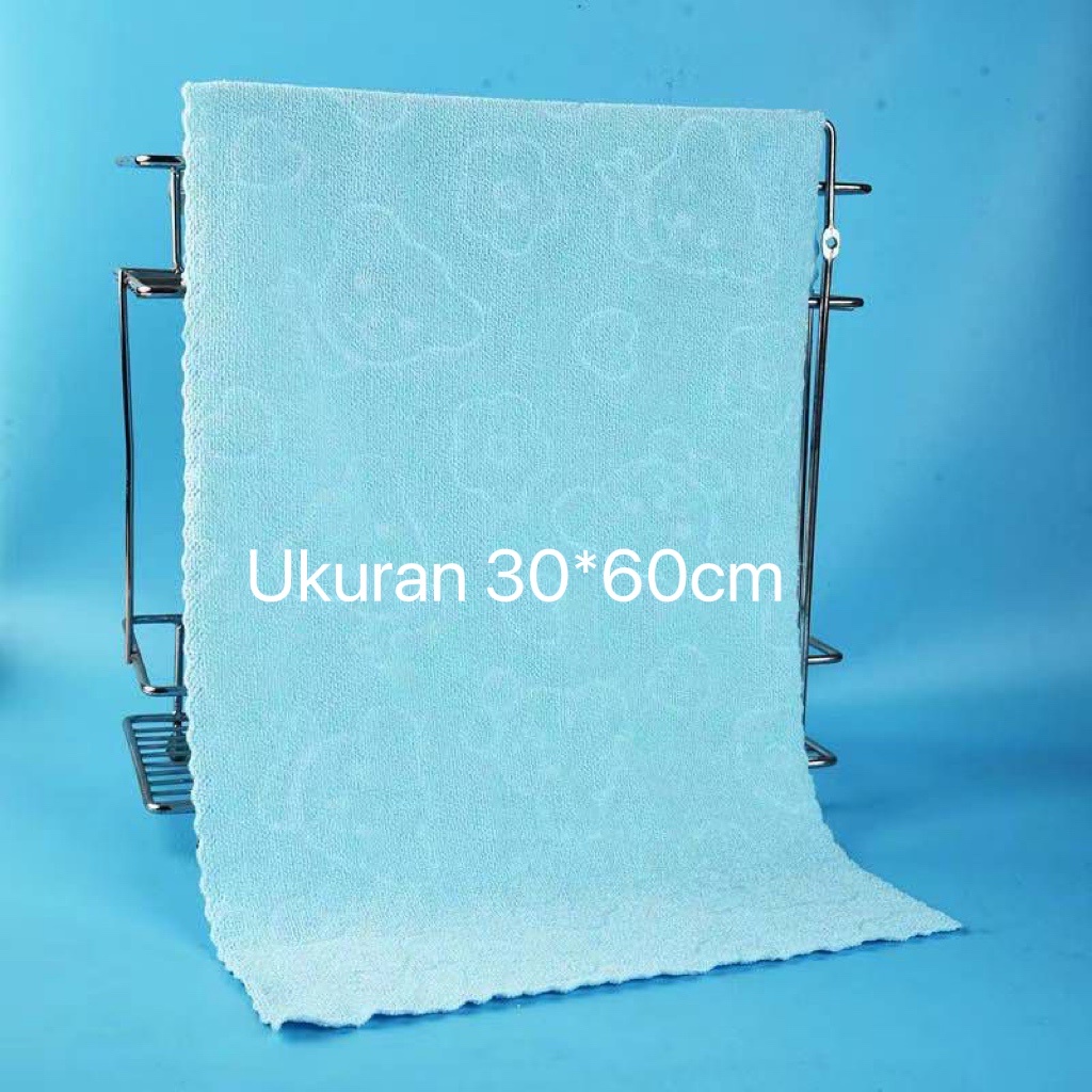 Handuk Mandi Microfiber Bulu Premium 35 x 75 cm Handuk Muka Super Nyerap Air Tebal