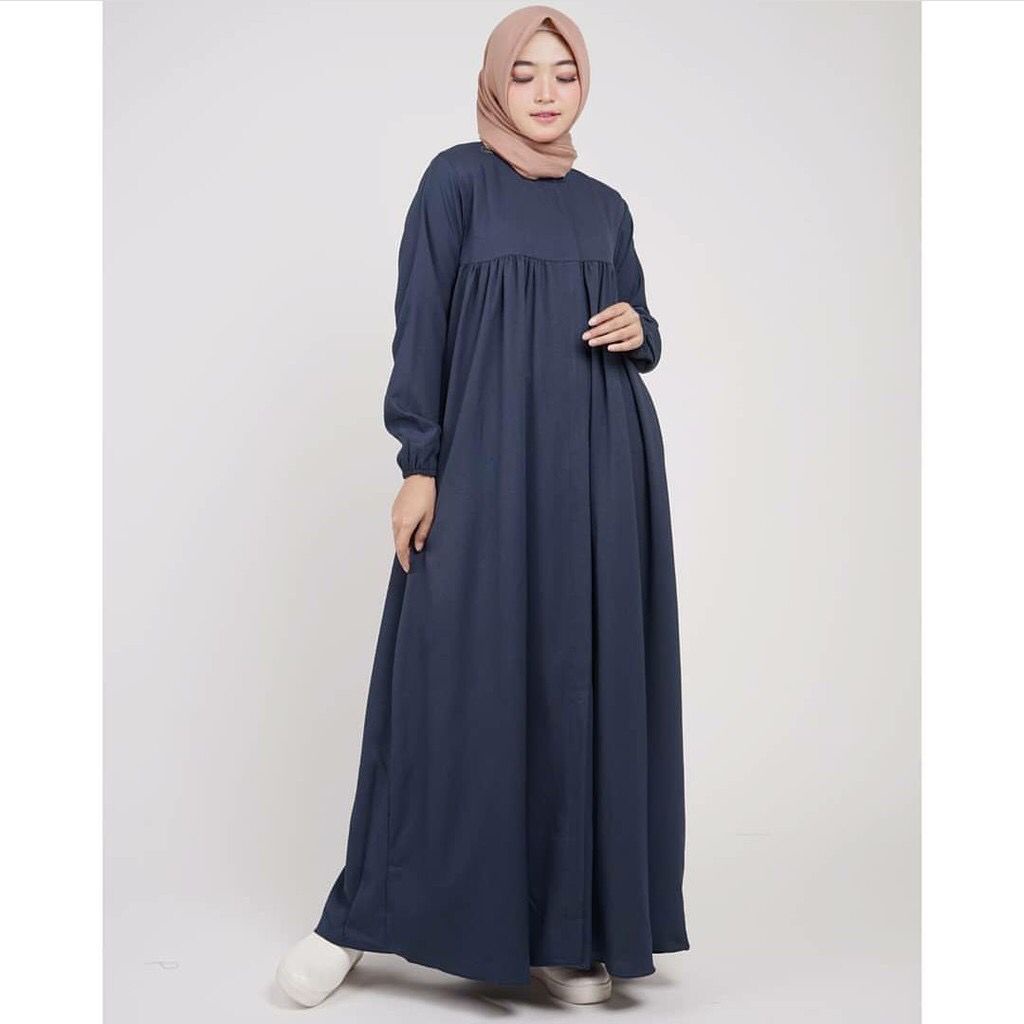 Nadeea Dress Gamis Wanita Terbaru 2021 / Homey Dress Polos Bahan Katun Rayon Busui Friendly