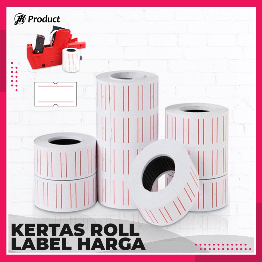 

Kertas Isi Ulang Label Harga 1 Baris Single Price Labeller Roll Refill
