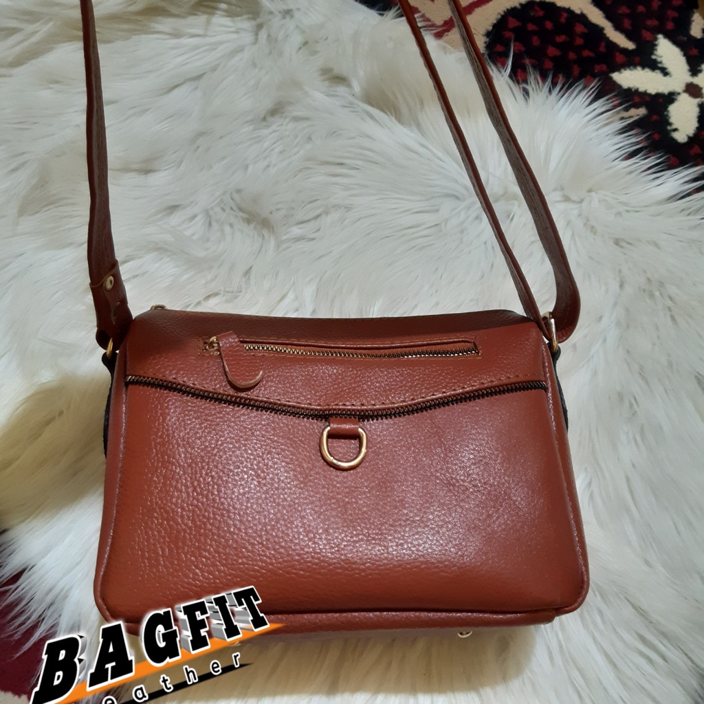 (SIZE L)Tas Kulit Wanita Papirut Kulit Asli Garut