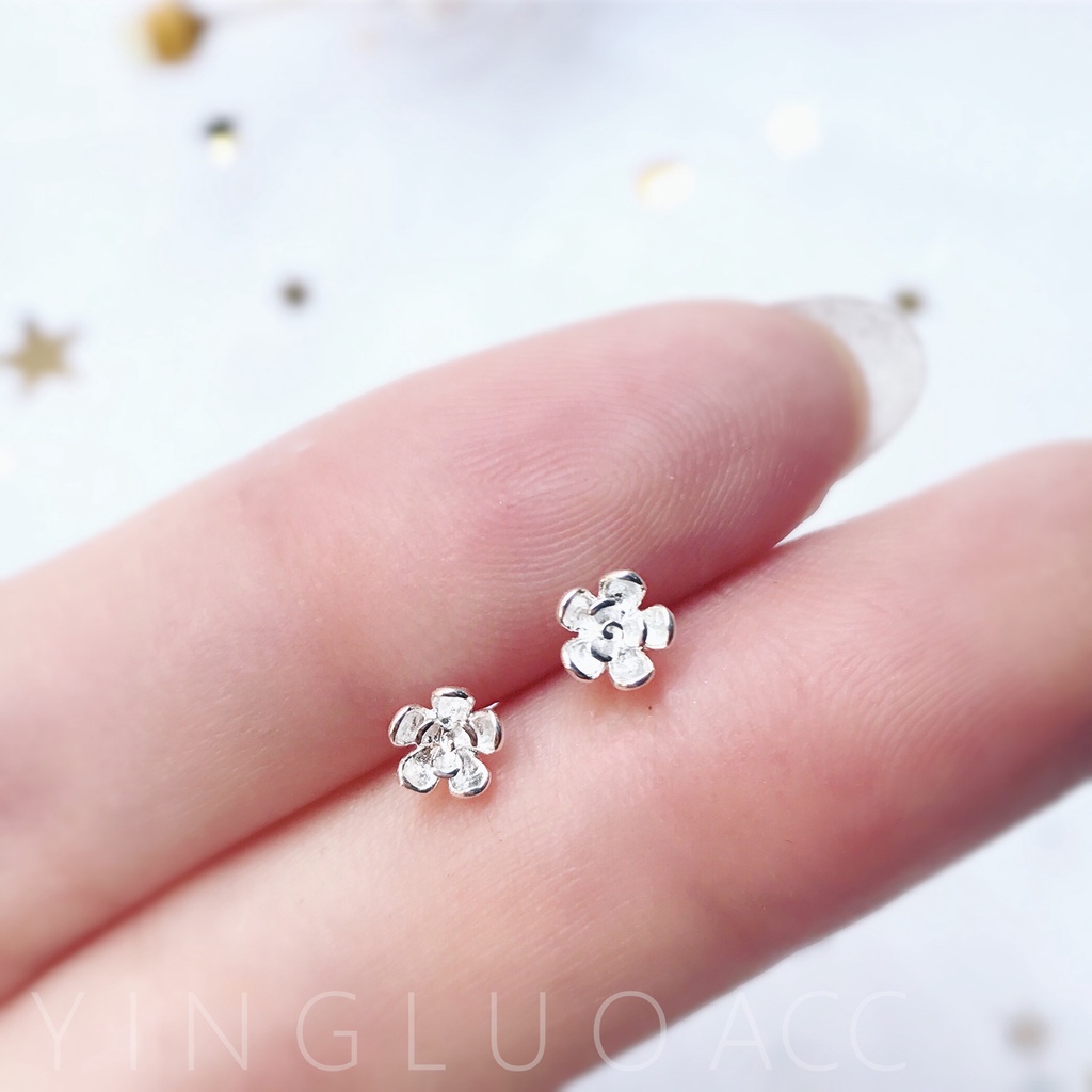 Anting Stud Tulang Telinga Bentuk Kelinci Mini Bahan 925 Silver Gaya Minimalis Untuk Wanita