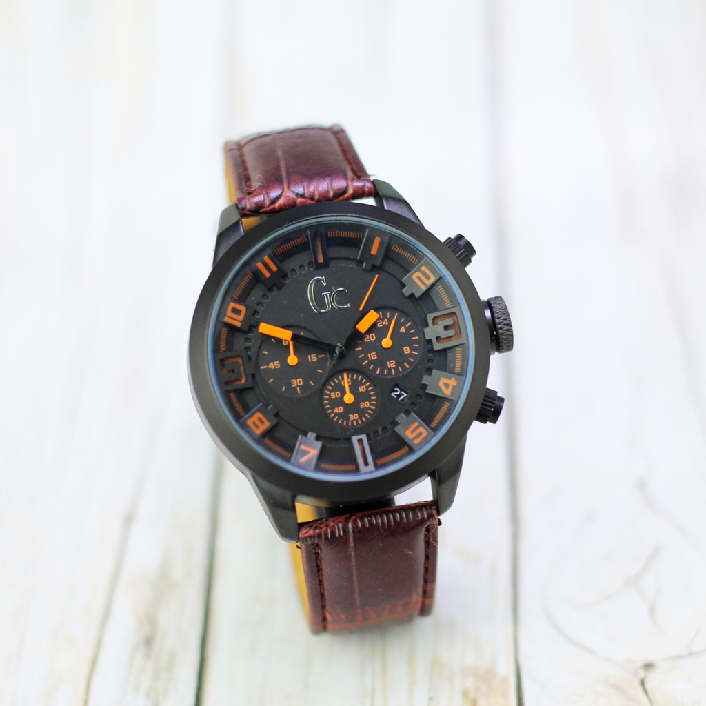 Jam Tangan Pria GC Chrono Aktif Tali Kulit