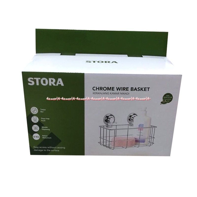 Stora Chrome Wire Basket Keranjang Tempat Peralatan Mandi Sabun Keranjang Tempel Krisbow Storage