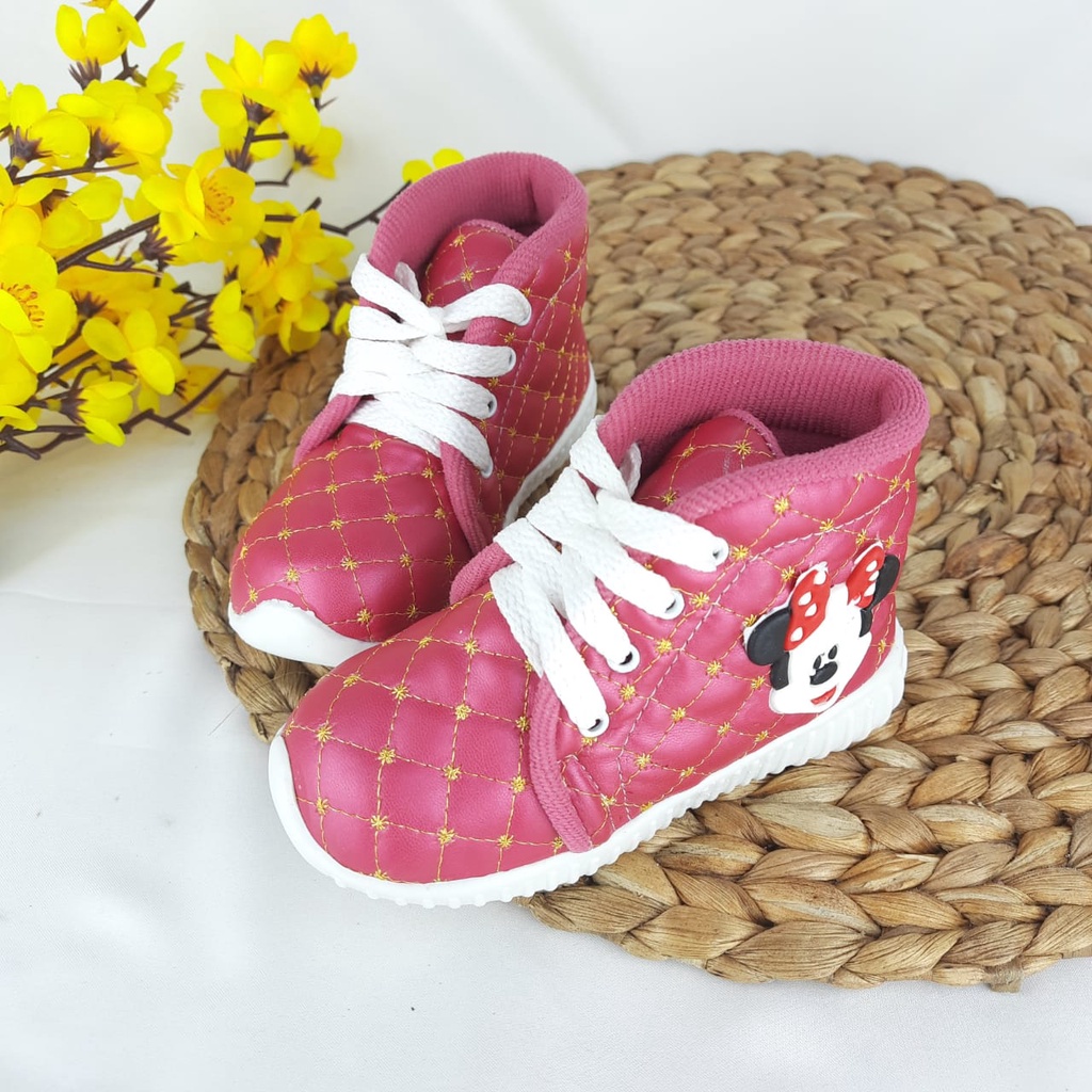 mandirishoesstore-SEPATU BOOTS MICKEY MOUSE ANAK PEREMPUAN 1-6 TAHUN CAY30