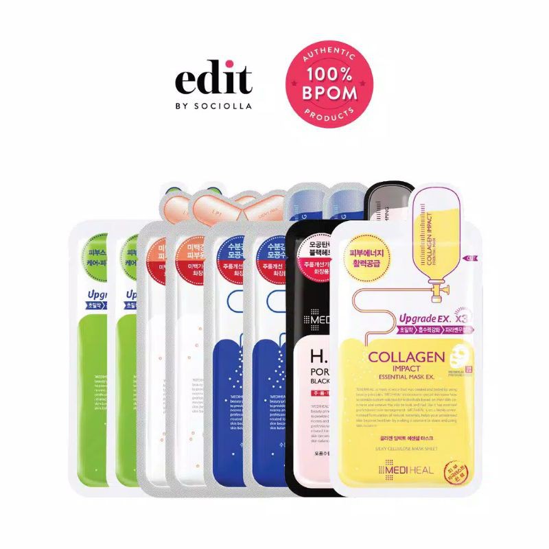 Mediheal Essential Sheet Mask Bundle (8pcs) - Best Seller