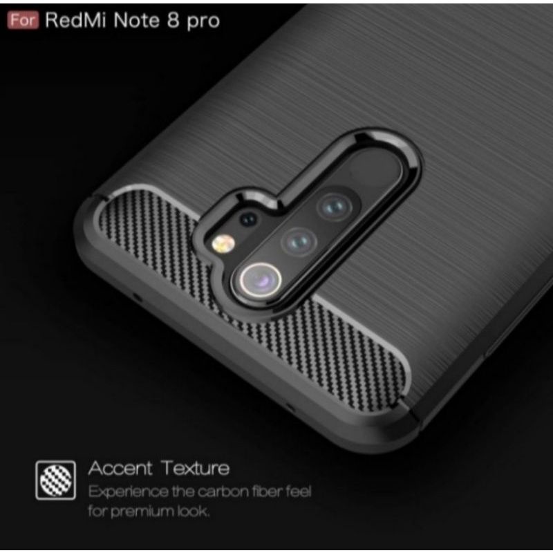 Softcase Slim Fit Carbon Xiaomi Redmi Note 8 Pro - UA