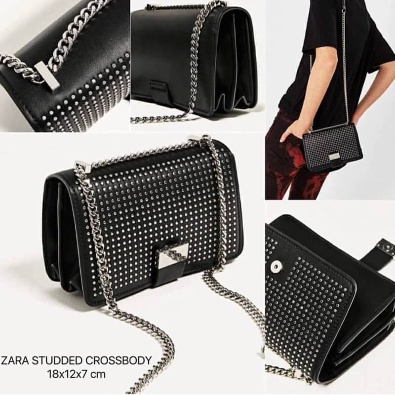 tas wanita cewek branded import batam murah ZRA STUDED ORIGINAL