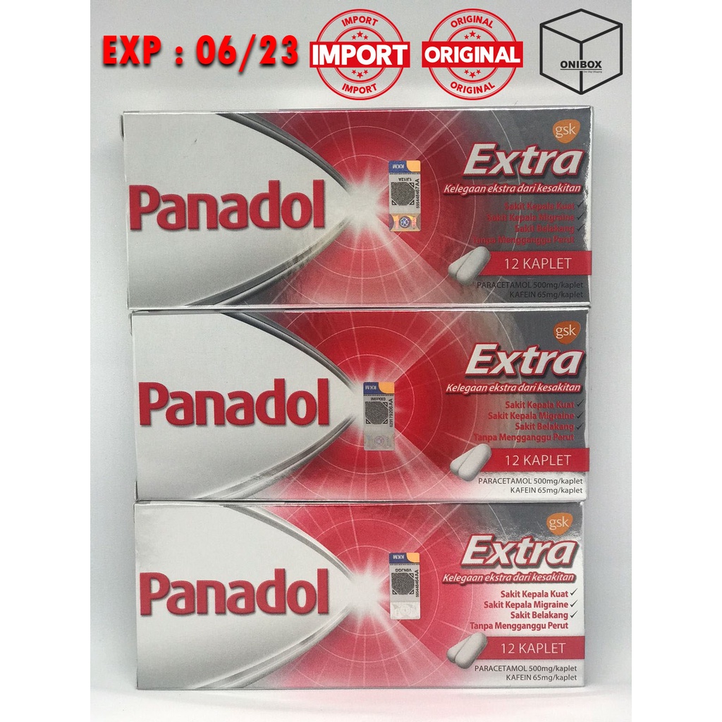 Panadol Extra Malaysia 12 Tablet/Box