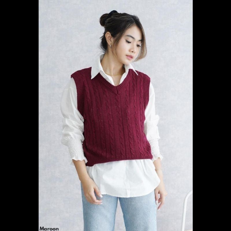 SWEET Berry / HONEY VEST PREMIUM ROMPI RAJUT MOTIF