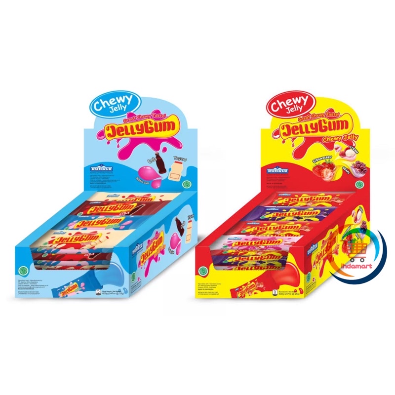 

Donald Jelly Gum Chewy Jelly 25 gr Isi 24 pcs