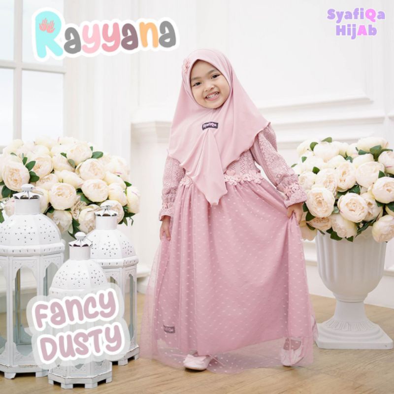 Afsheenastore - Rayyana Baju Gamis Anak Perempuan Dress Pesta Eid Series