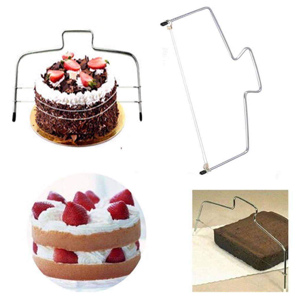 Populer 2kawat Kue Slicer New Alat Dapur Adjustable Trimmer Leveler