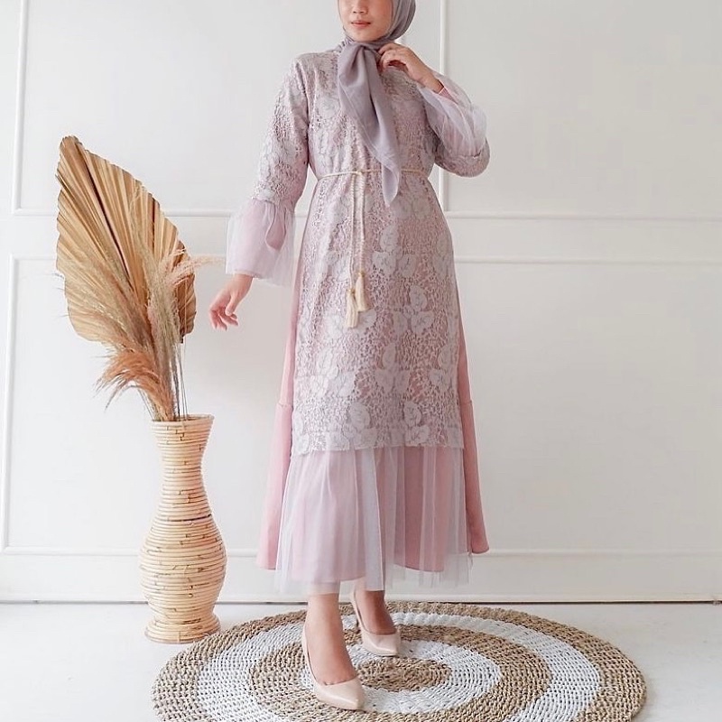 NAZWA DRESS | Dress brukat, dress wisuda, dress muslim, dress bridesmaid