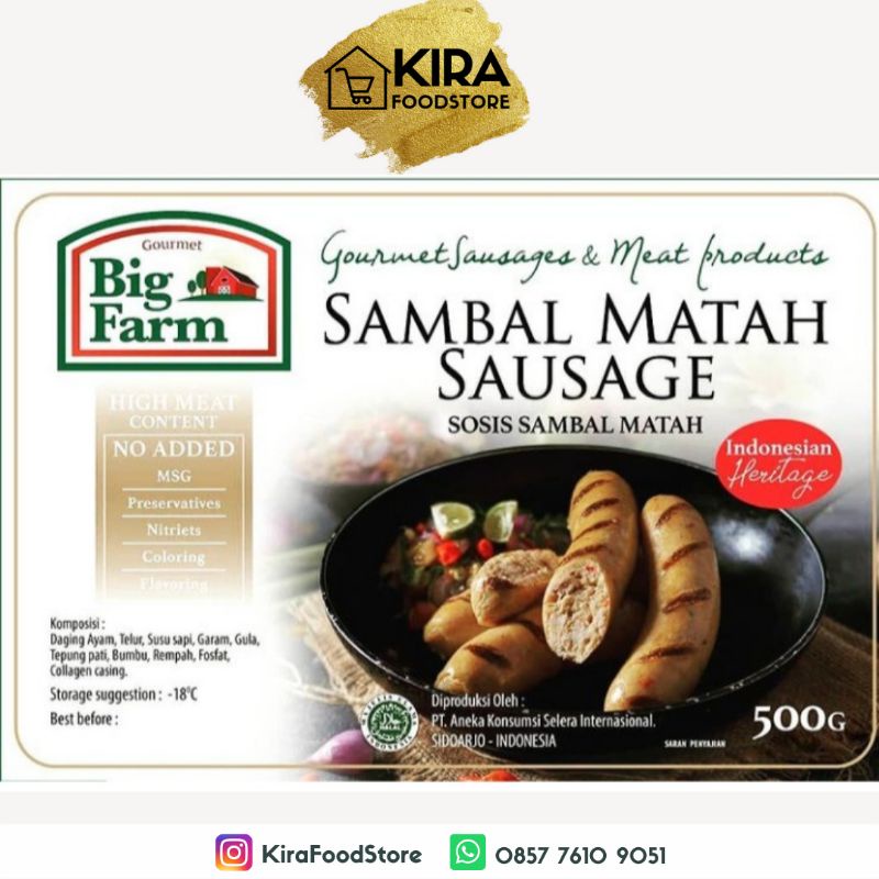 

Sosis Sambal Matah Big Farm 500gr 7pcs