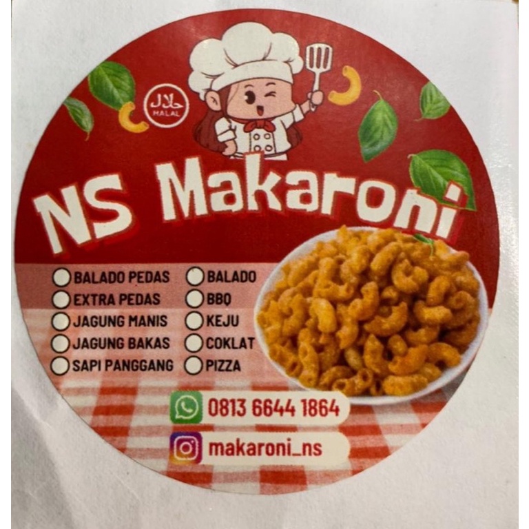 

makaroni renyah bentuk pipa dan spiral
