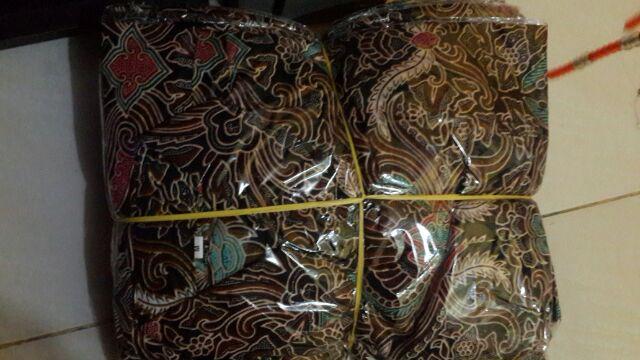 Warung Batik Kemeja Batik  Lengan Panjang Pendek Pekalongan Padi M L Xl Sogan Halus Kemeja Batik