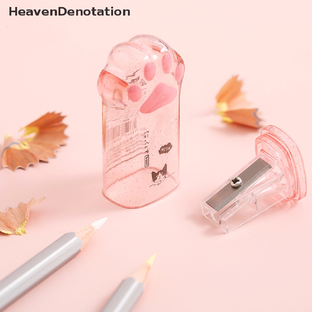 [HeavenDenotation] Cute Cat Paw Pencil Sharpener Kawaii School Supplies Student Prize Kids Gift