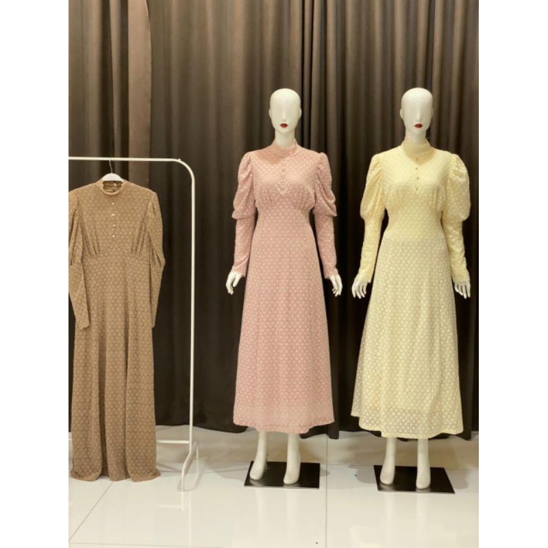 Vivorie Maxi Dress Gamis Brukat Halus Import Zyta (FCODI309)