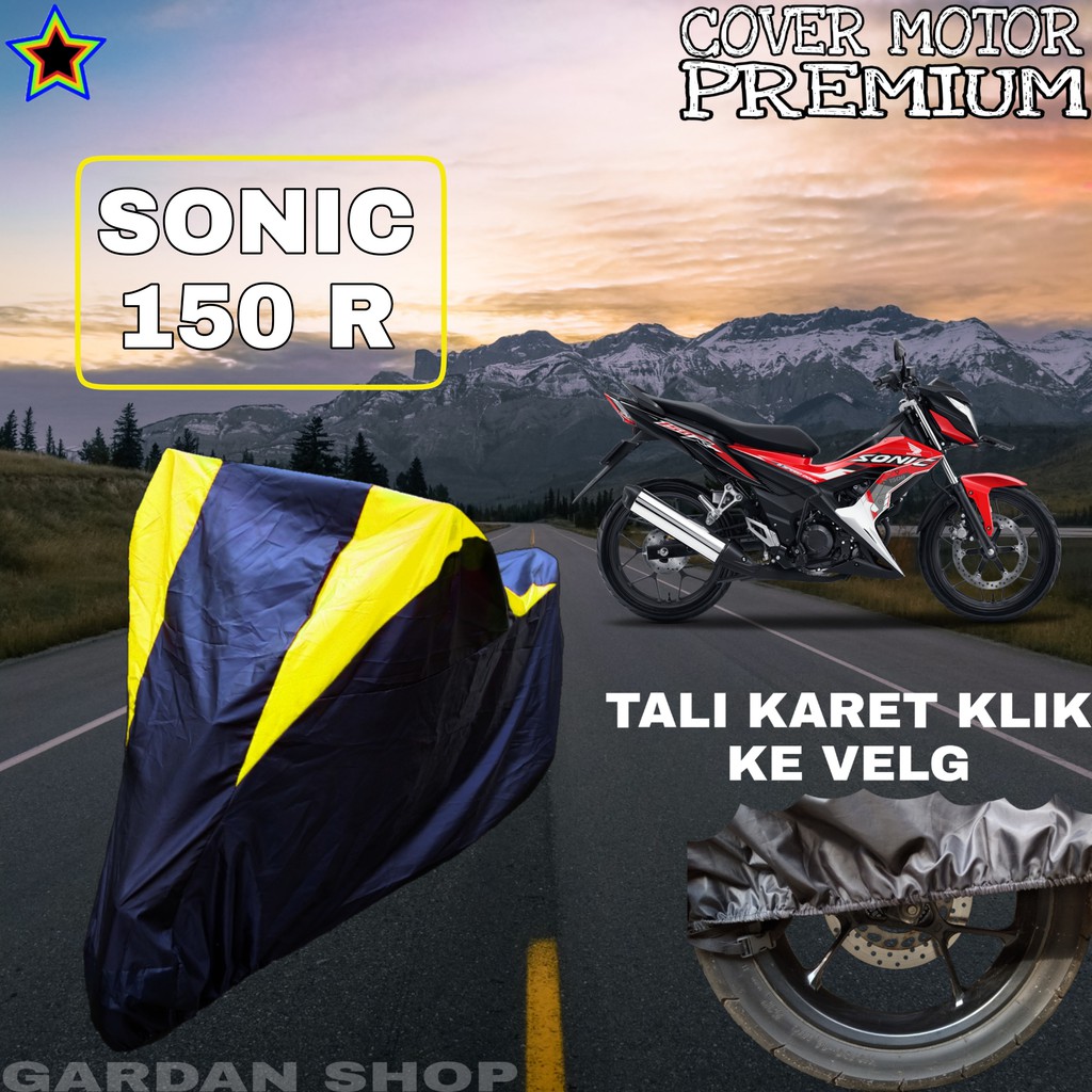 Sarung Motor SONIC 150 R Hitam Kuning Body Cover Penutup Pelindung Motor Sonic 150 PREMIUM